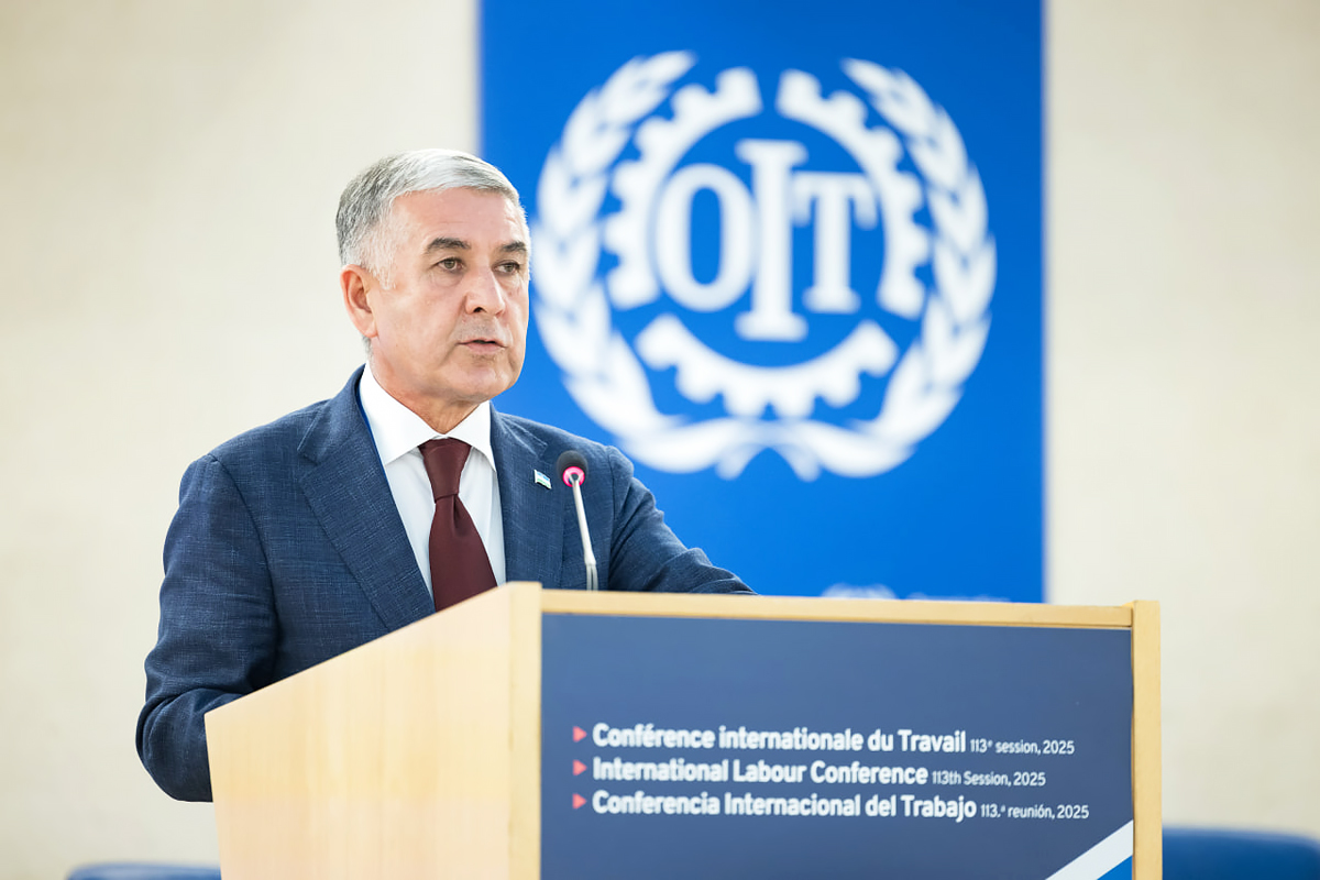 Системная трансформация в защите трудовых прав: заместитель председателя Федерации профсоюзов Узбекистана выступил на Международной конференции труда
